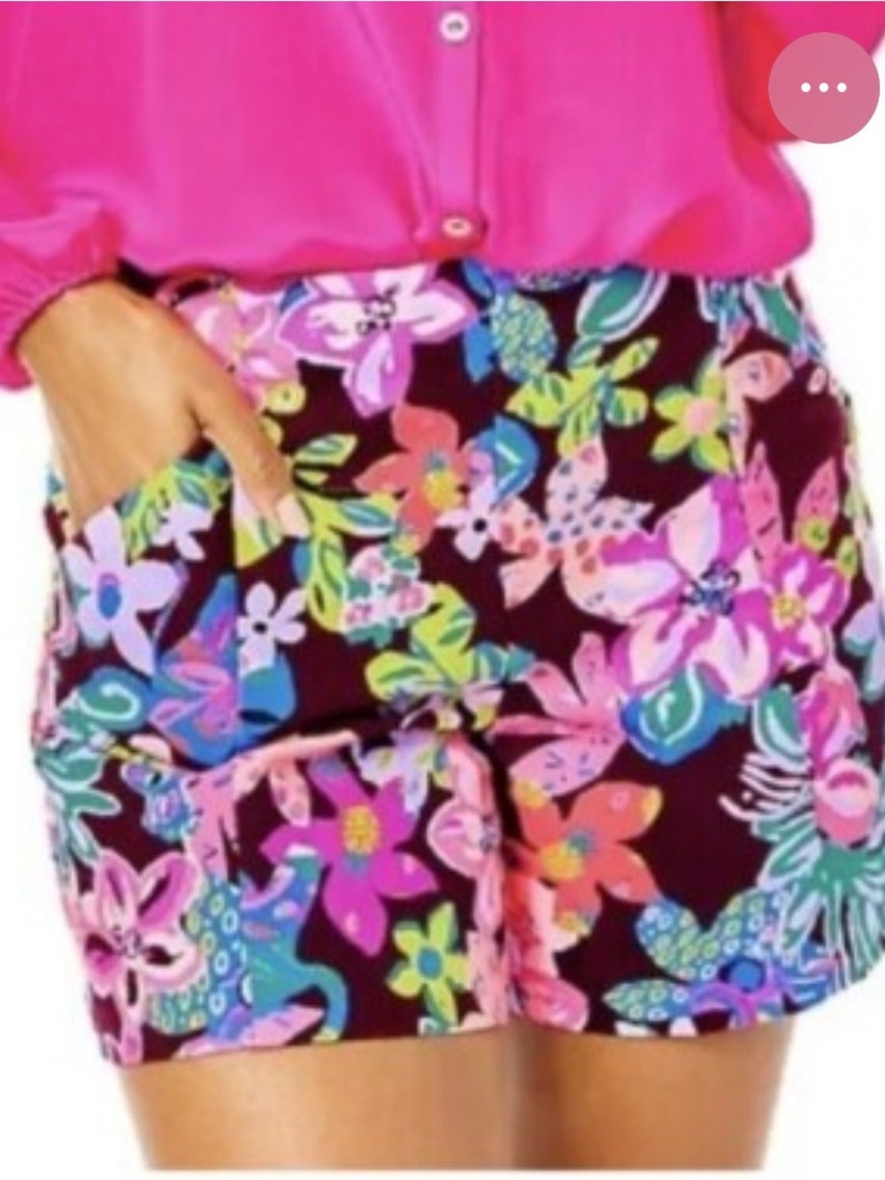Lilly Pulitzer Arabeth Shorts in Cherry Ganache Bohemian Garden